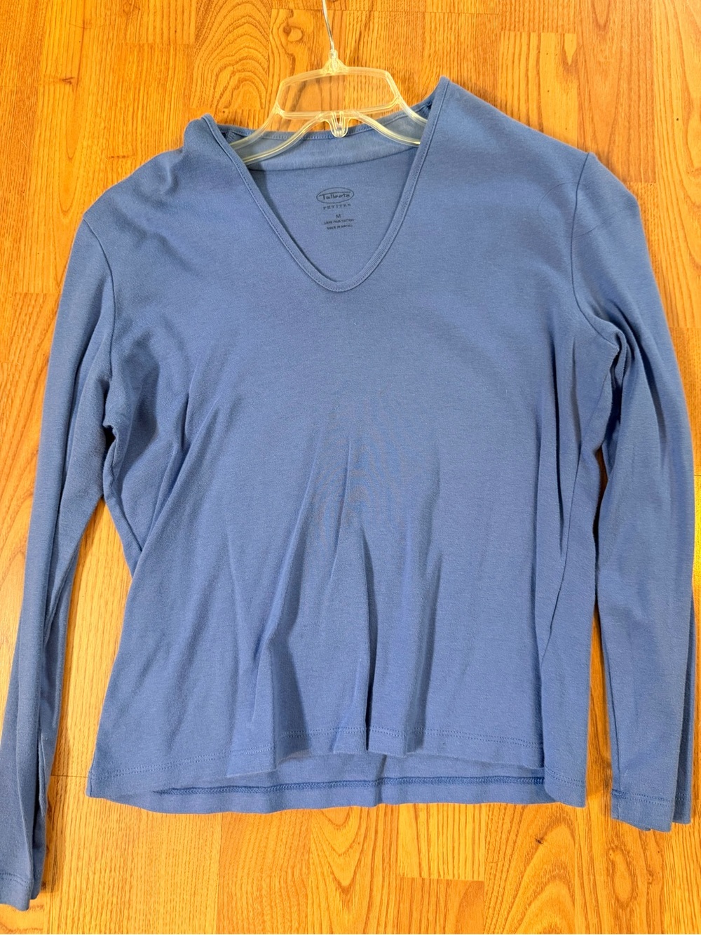 Talbots Petite Medium Blue V-Neck Tank Top